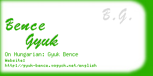 bence gyuk business card